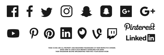 Free Social Media Icons Svg Vector Pack For 2017