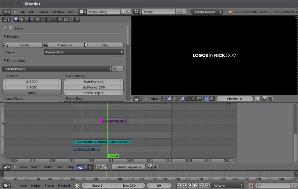 blender video editing