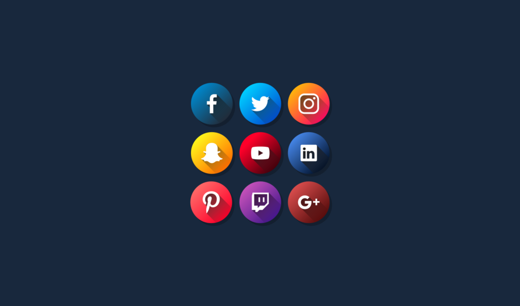 Flat Social Media Icons Vector Pack