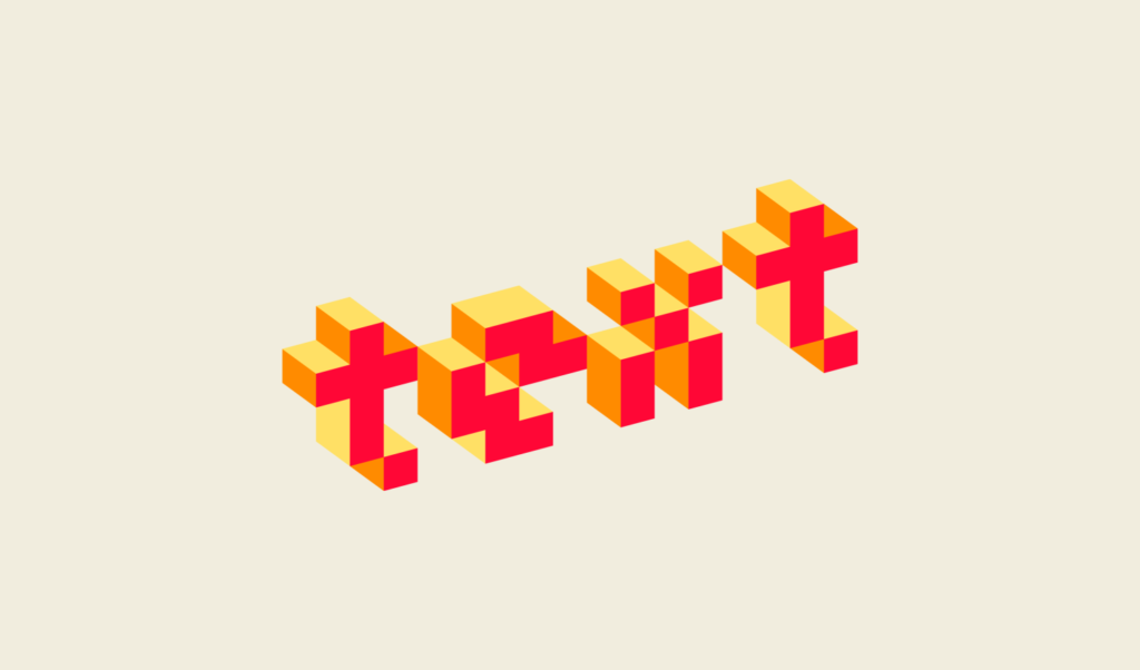 3D Pixel Text Created with Inkscape