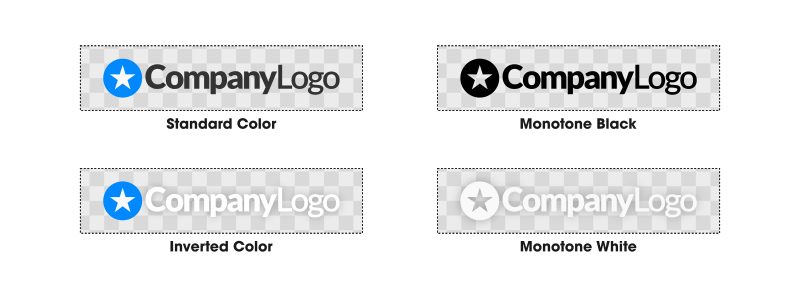 Four different logo color variations