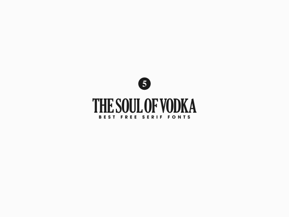 Soul of vodka font