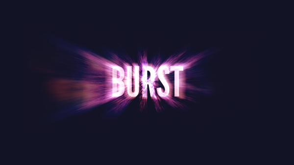 Finished light burst effect