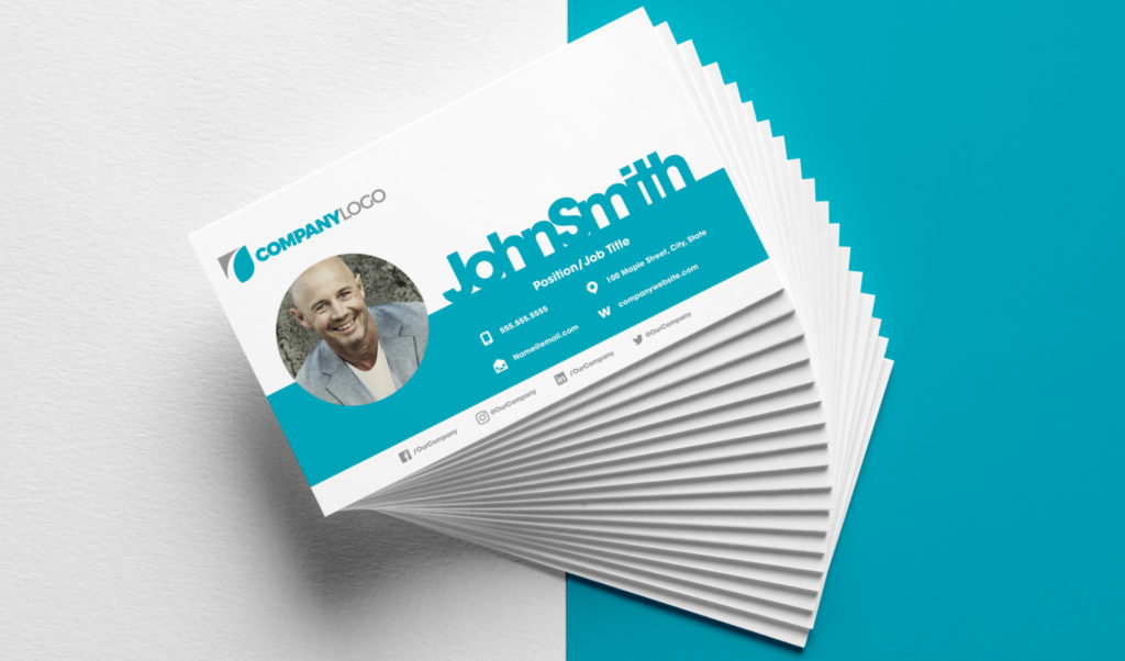 Business card designed with gimp