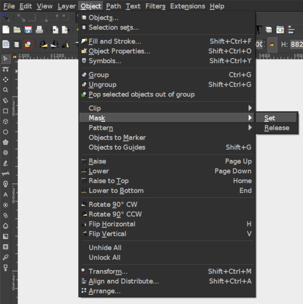 Masking an object in Inkscape