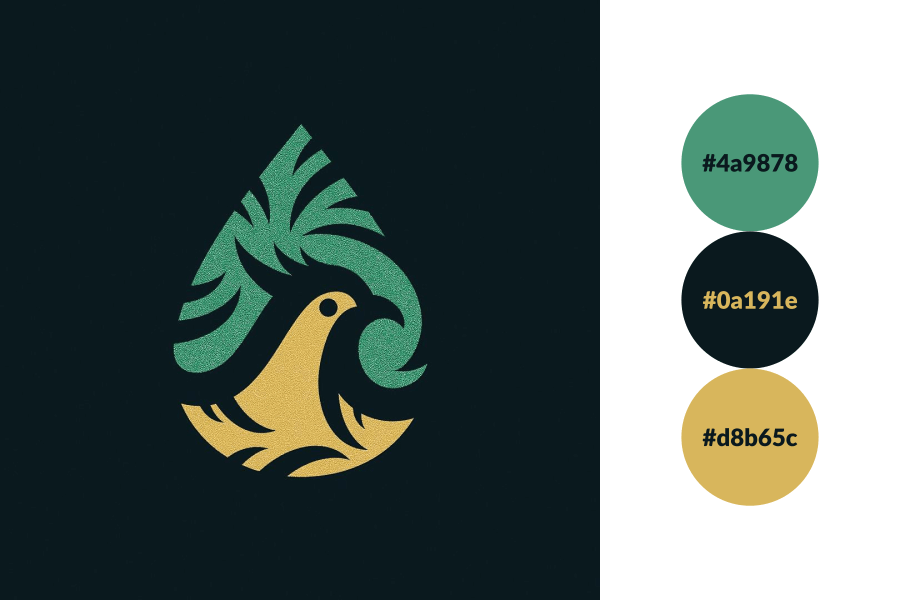 Bird raindrop logo