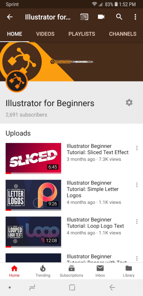 Channel art with contents too small