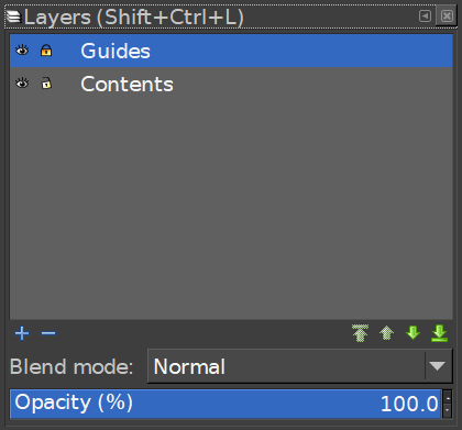 Layers menu in Inkscape