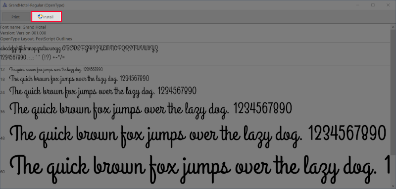 Install font GIMP and Inkscape