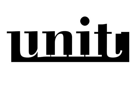 Unit negative space typography