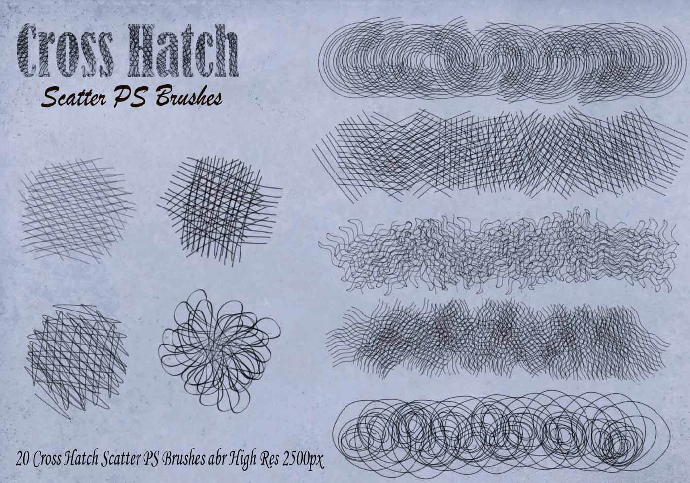 Cross hatch brushes