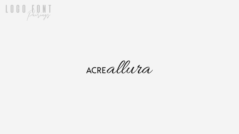 Acre and Allura logo font pairing