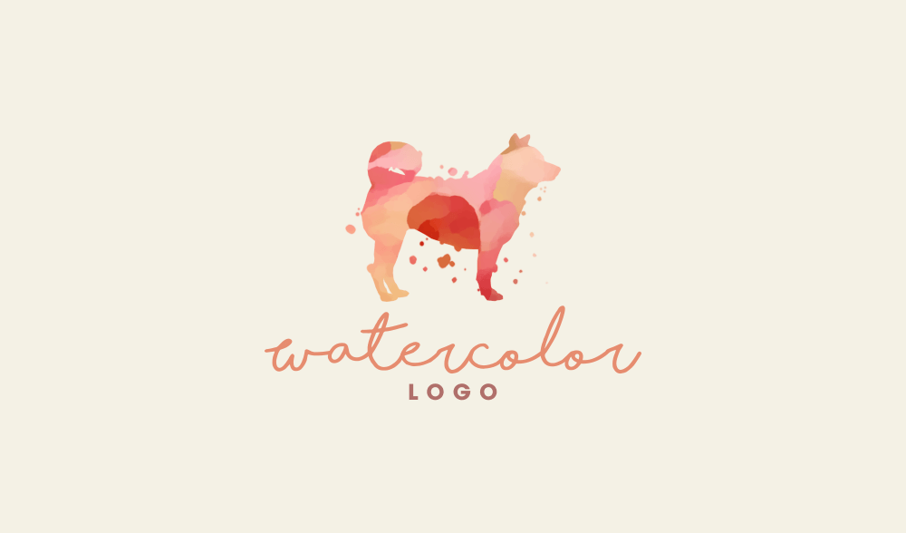 Finished watercolor logo design