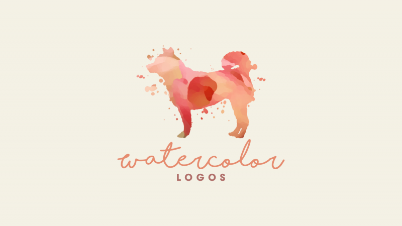Watercolor logo created with GIMP