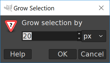 GIMP grow selection