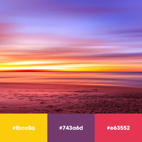 Purple and Orange Sunset Color Palette