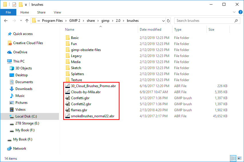 Folder location