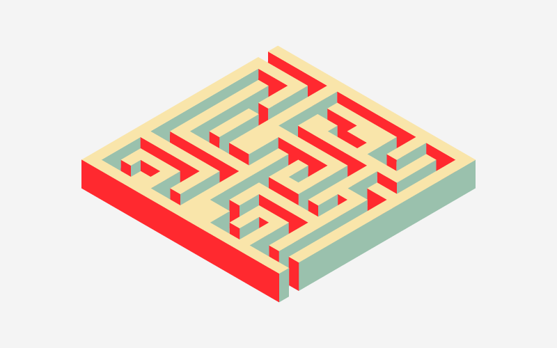 Finish isometric maze