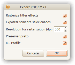 ExportCMYKPDF extension for Inkscape