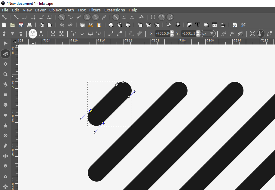 The combine paths feature in Inkscape