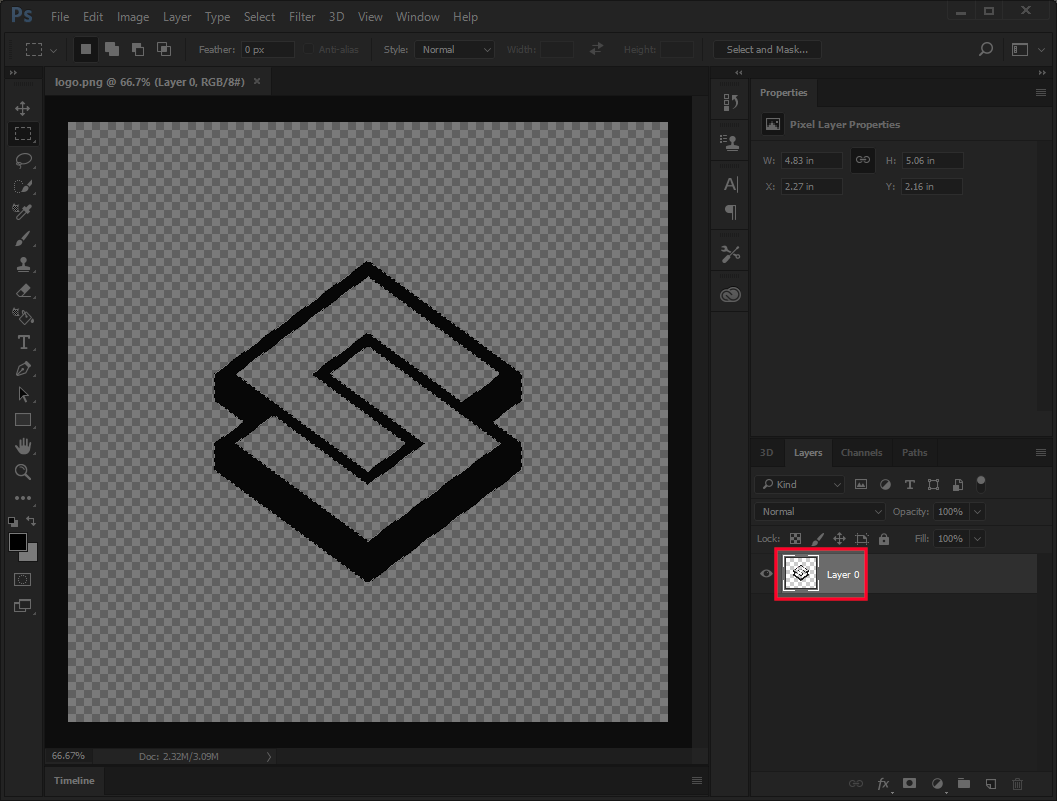 Creating a selection around your logo