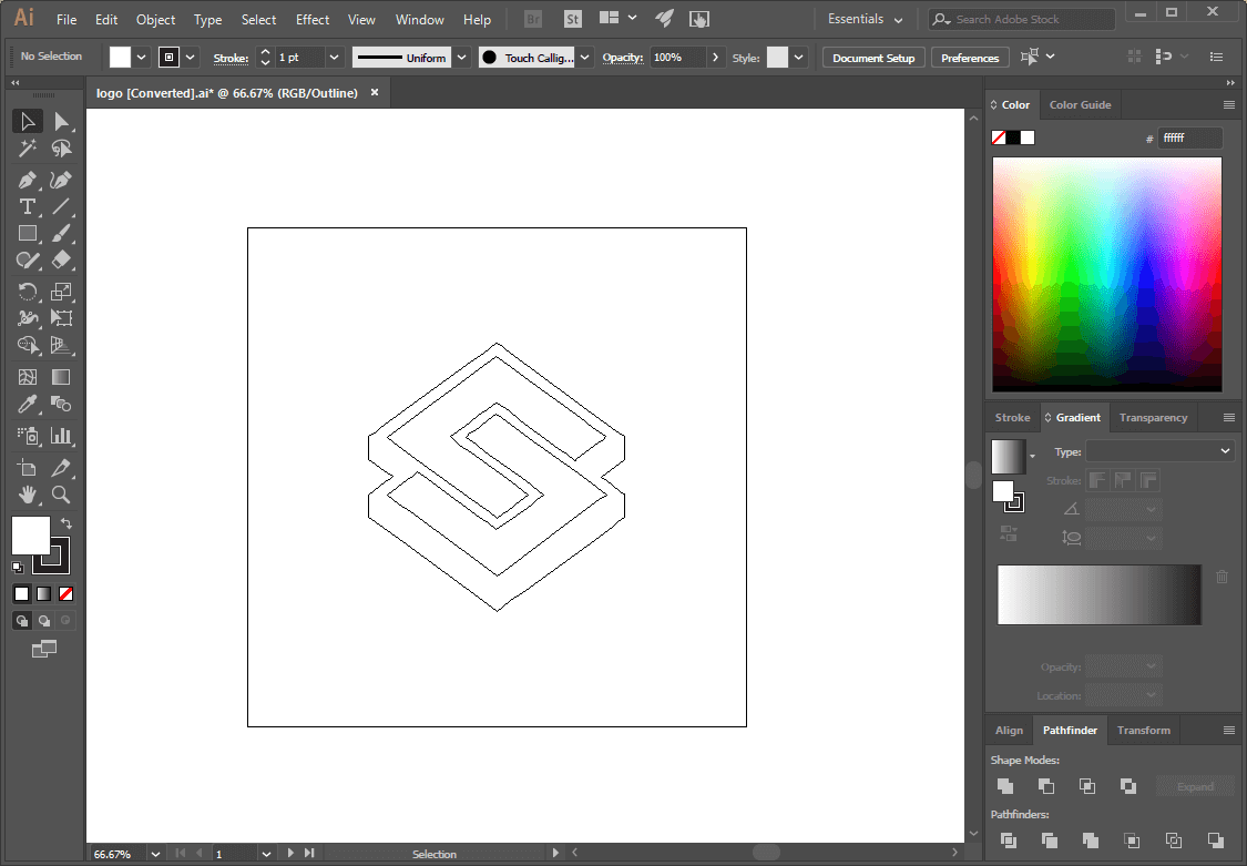 Vector outline in Illustrator