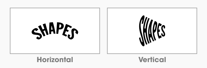 Horizontal and vertical orientations