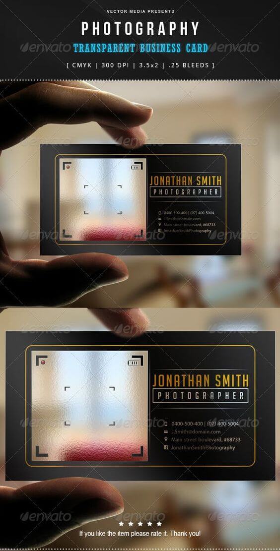 Photographer business card design