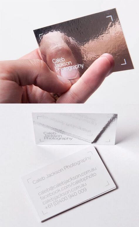 Reflective business card