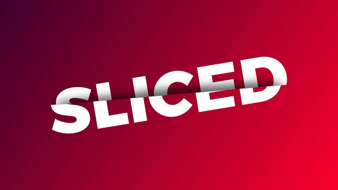 Slice text effect