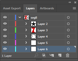 Individual layers to be exported