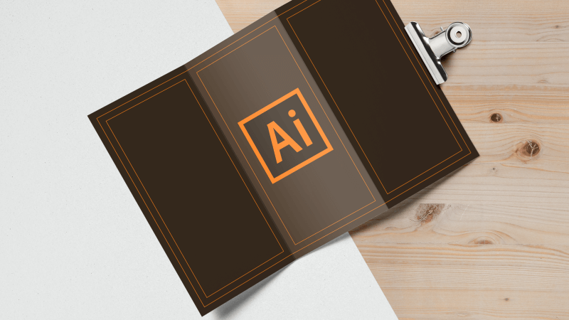 Free tri fold brochure template for Illustrator