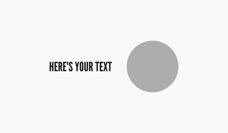 Text and circle