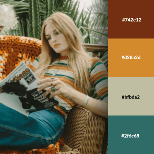 70s Hippie Color Palette - Color Palettes