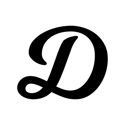 Cursive letter D