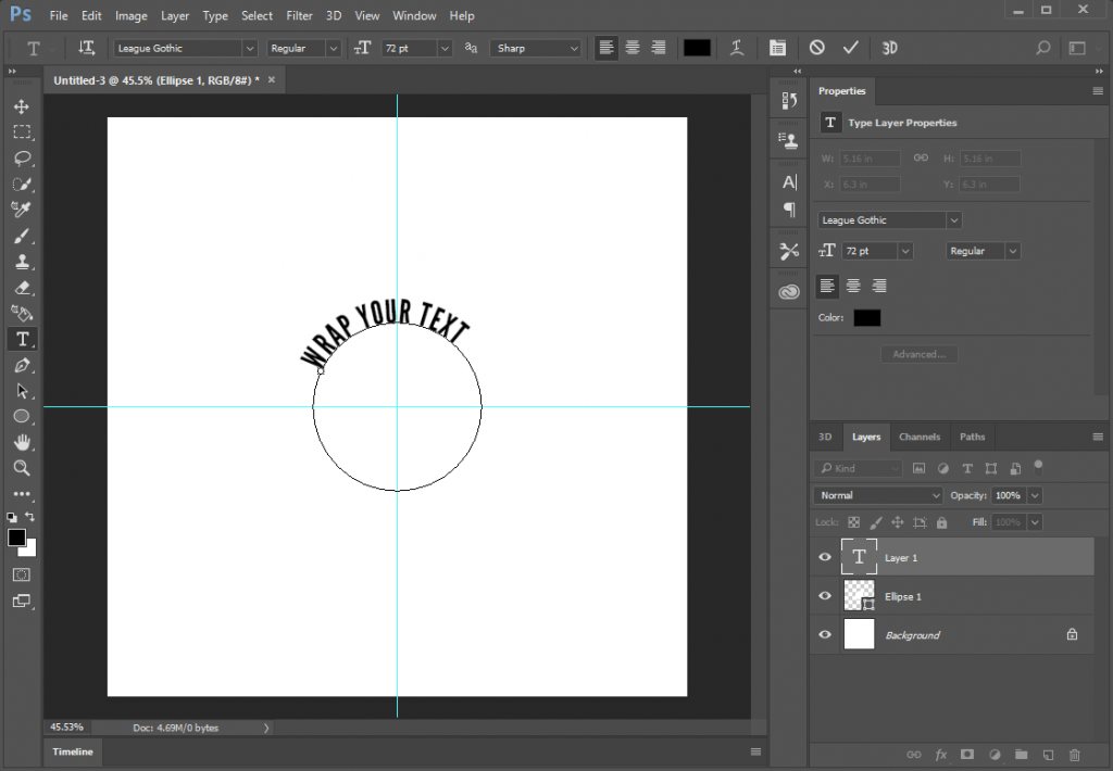 Text on outer edge of circle