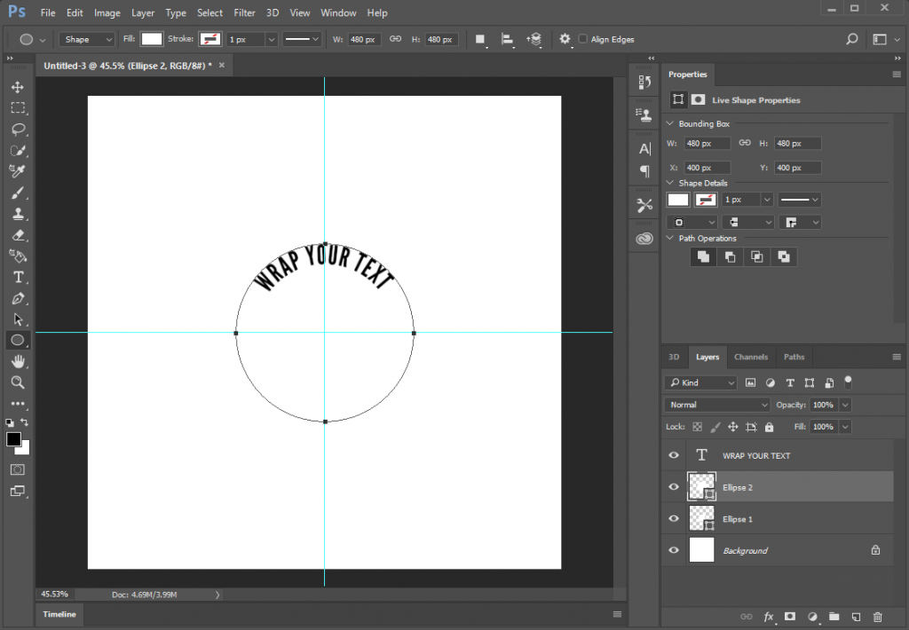 New circle on a new layer
