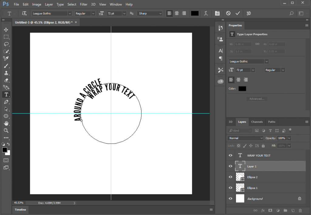 Text around the second circle