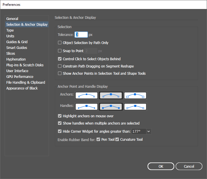 Tool preferences