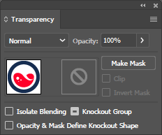 The Transparency menu