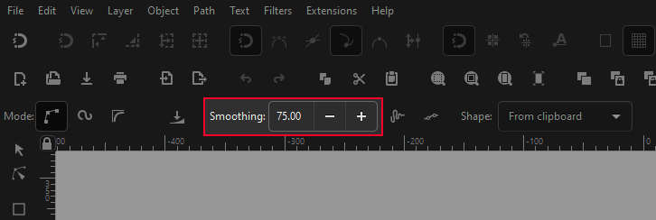 Pencil tool smoothing