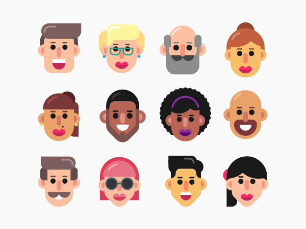 Free vector faces