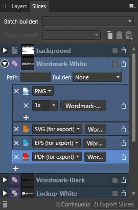 Export file types