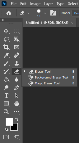 Photoshop tool groups