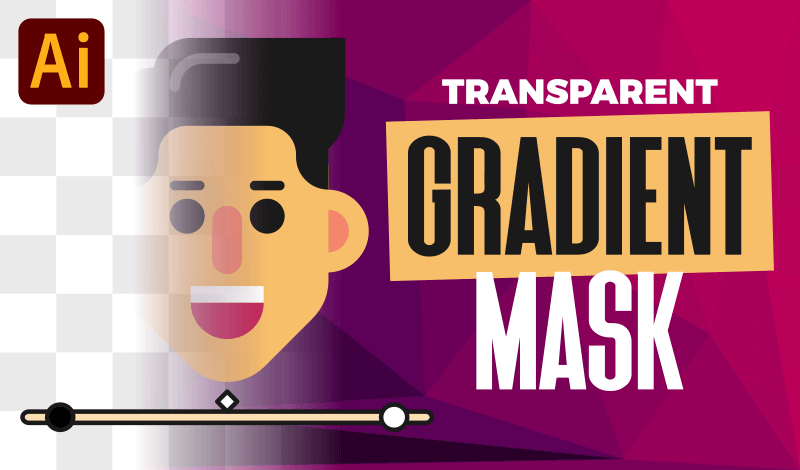 Create a transparent gradient mask with Illustrator