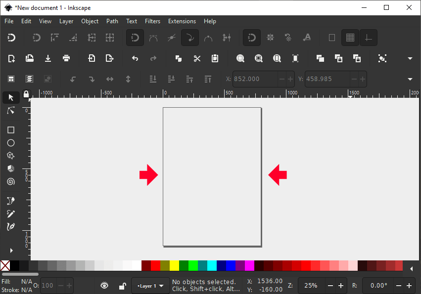 Inkscape page border