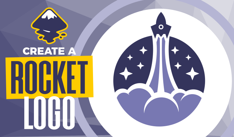 Create a rocket logo design with Inkscape