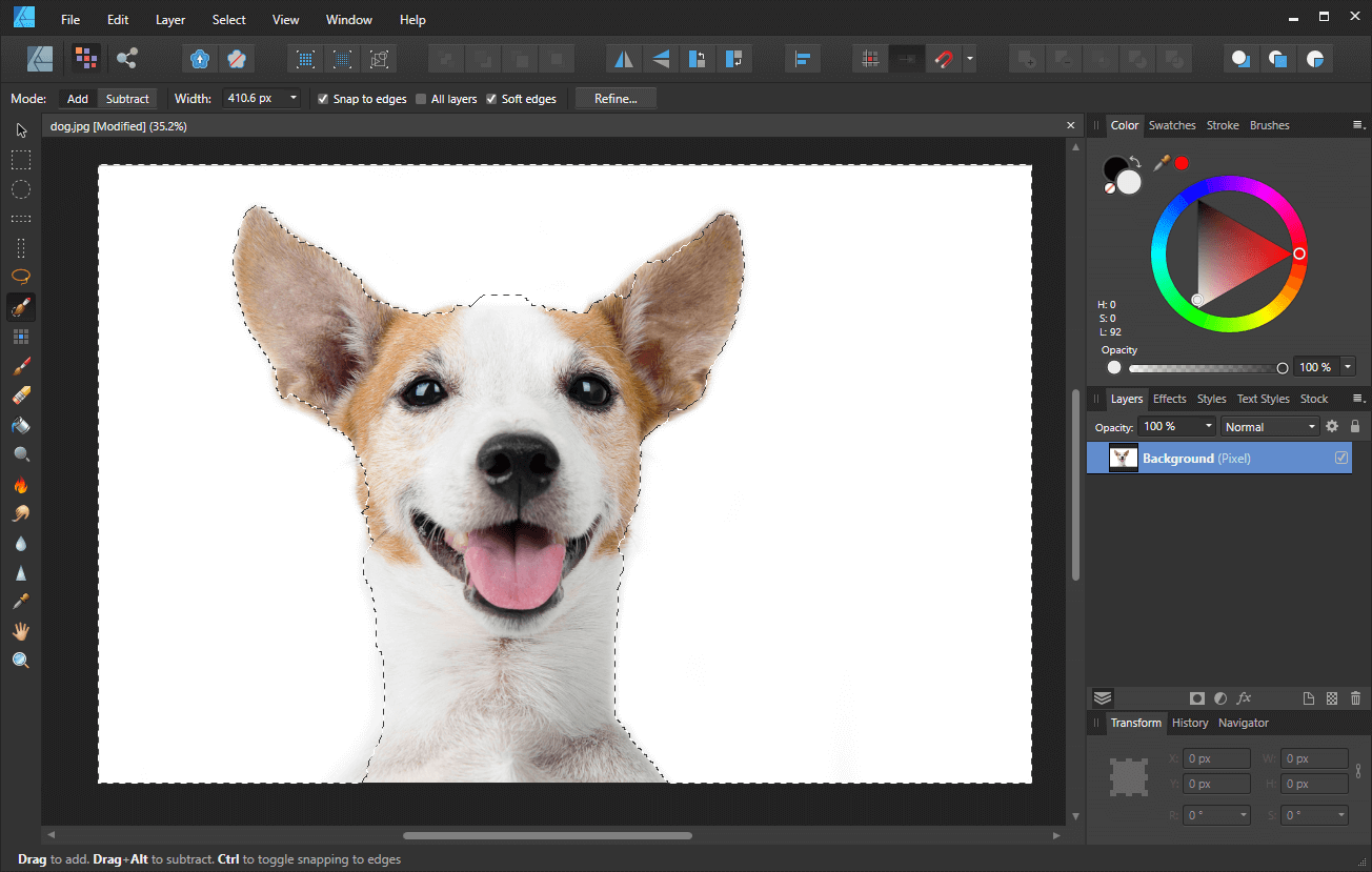 How To Remove A White Background With Affinity Designer