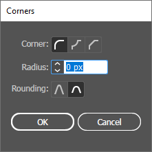 Corners menu