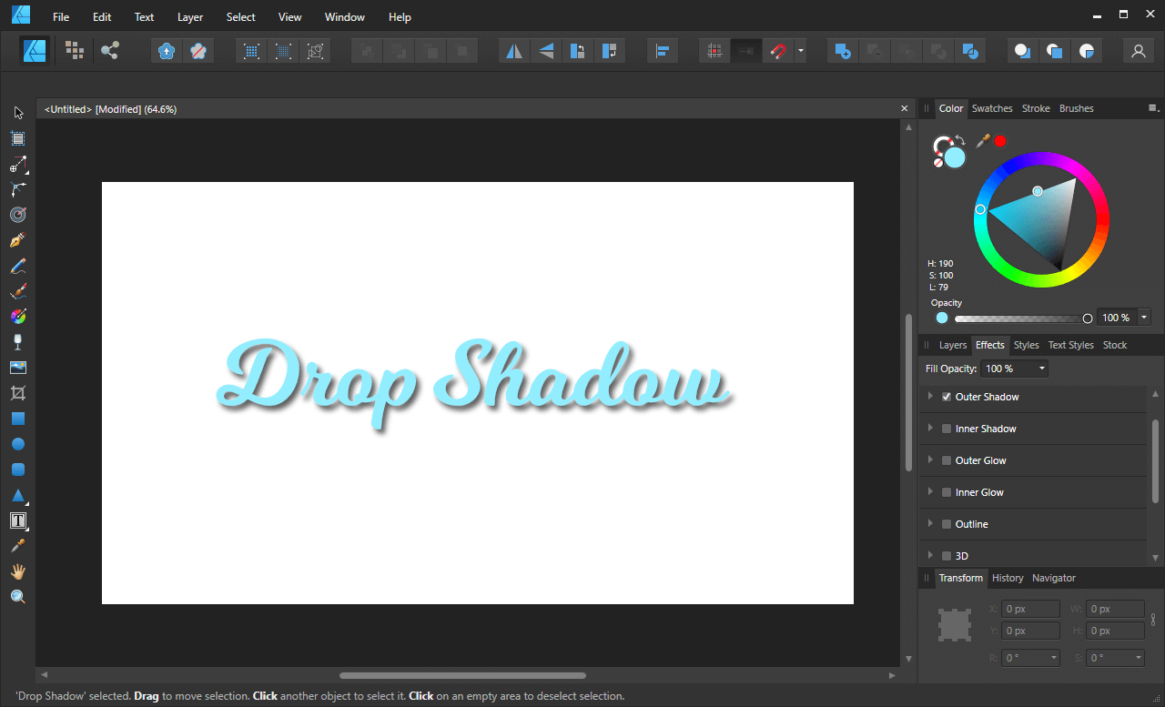 Drop shadow returned